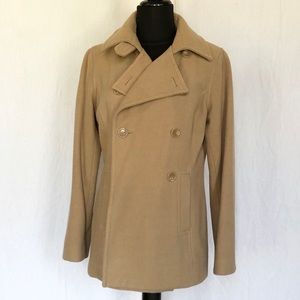 Camel tan peacoat wool pea coat Merona